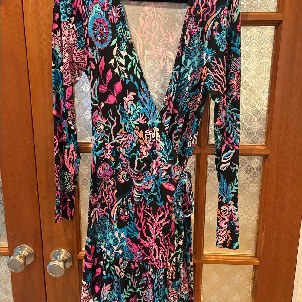 NWOT Lilly Pulitzer Floral V-Neck Long Sleeve romper